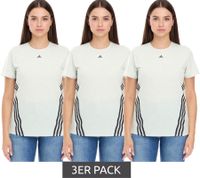 3er Sparpack adidas Damen nachhaltiges Sport-Shirt Rundhals-Shirt Fitness-Shirt Sport-Oberteil Kurzarm-Shirt HK6976 Grün/Schwarz