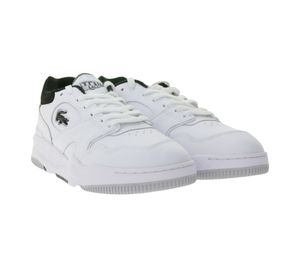 Chaussures homme LACOSTE LINESHOT 124 2 SMA en cuir véritable, baskets respirantes avec semelle intérieure OrthoLite, à lacets, blanches