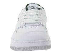 LACOSTE LINESHOT 124 2 SMA Herren Echtleder-Schuhe atmungsaktiver Sneaker mit OrthoLite Innensohle Schnür-Schuhe Weiß