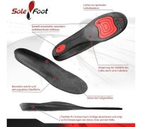 3er Sparpack SoleFoot Einlegesohlen Einlagen Hi-Performance Schuheinlage Black Deluxe Edition Schwarz/Rot für den Alltag, die Arbeit oder den Sport
