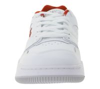 LACOSTE LINESHOT 124 2 SMA Scarpe da uomo in vera pelle, sneakers traspiranti con soletta OrthoLite, scarpe stringate, bianco/rosso