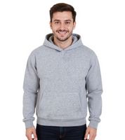 European League Of Football Blanko Baumwoll-Hoodie für Herren Kapuzen-Pullover mit Kängurutasche in Zinfandel-Rot oder Grau-Meliert