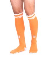 5 Paar Outfitter OCEAN FABRICS Tahi Fußball-Stutzen Knie-Strümpfe für Damen und Herren klassische Sport-Socken OUT-U-3029-OTW in Orange oder Grün