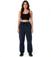 2er Sparpack NANGAPARBAT Strickfleece-Hose für Damen oder Herren Jogginghose mit Antipilling und Antistatik Freizeithose mit OEKO-TEX Standard 100 in Grau/Schwarz oder Dunkel-Blau