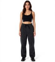 2er Sparpack NANGAPARBAT Strickfleece-Hose für Damen oder Herren Jogginghose mit Antipilling und Antistatik Freizeithose mit OEKO-TEX Standard 100 in Grau/Schwarz oder Dunkel-Blau