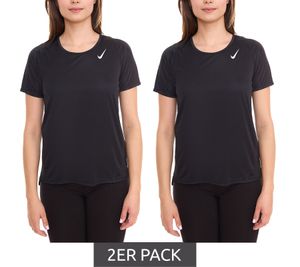 2er Sparpack NIKE Dri-FIT Race Damen T-Shirt kurzärmliges Fitness-Shirt luftiges Sport-Shirt DD5927 010 Schwarz 2er Sparpack NIKE Dri-FIT Race Damen T-Shirt kurzärmliges Fitness-Shirt luftiges Sport-Shirt DD5927 010 Schwarz