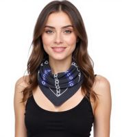 4er Pack DELMAO Halstuch mit verschiedenen Mustern Alltags-Tuch 8168 3644 Weiß/Schwarz/Rot