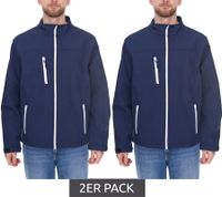 2er Sparpack SANTINO Herren wasserabweisende Softshell-Jacke Outdoor-Jacke Alltags-Jacke 1009676 Blau