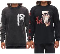 RE:COVERED X Studio Canal Evil Dead 2 oder Halloween Herren Langarm-Shirt mit Film-Print Baumwoll-Longsleeve Pullover Schwarz