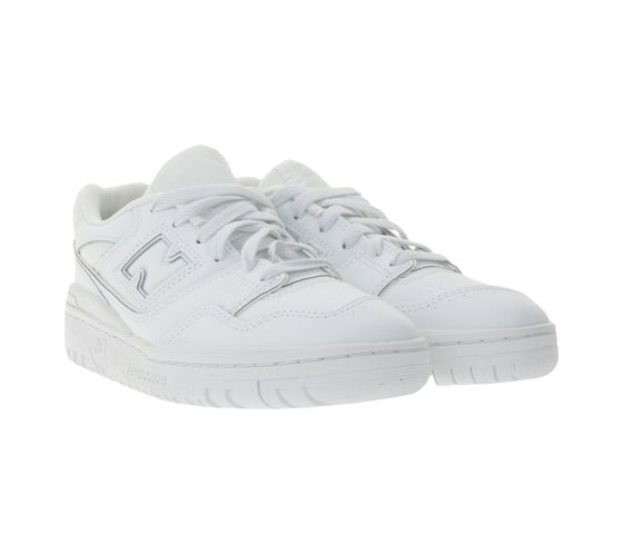 New Balance Women's and Children's Sneakers, Genuine Leather Shoes with Foam Midsole, Retro Shoes, GSB550WW, White