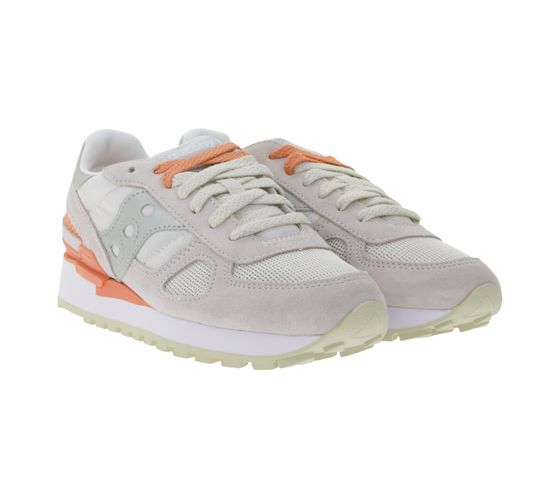 Saucony Shadow Original Women's Retro-Look Sneakers with EVA Midsole, Genuine Leather Shoes, S1108-832 Coral