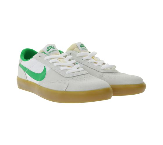 NIKE SB Heritage Men's Retro-Look Genuine Leather Sneakers CD5010 101 White/Green