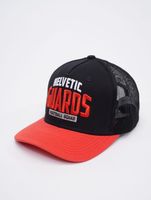 2er Sparpack European League Of Football Helvetic Guards Trucker Caps tiefschwarz/tomatenfarben