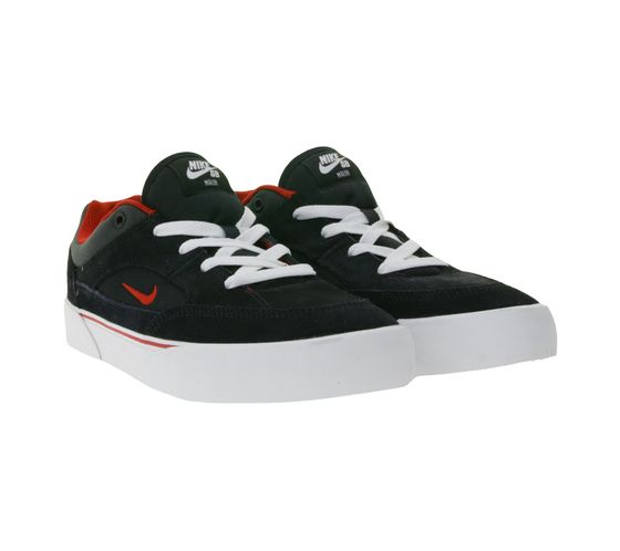 Sneakers da uomo NIKE SB Malor con suola a spina di pesce, scarpe da skater, vera pelle, FV6064 003 Nero