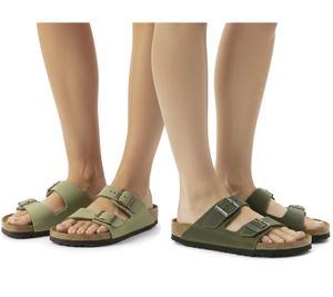 Chaussons BIRKENSTOCK Arizona en cuir nubuck pour femme et homme, fabriqués en Allemagne, largeur étroite, semelle intérieure souple, 352203 ou 1027039, marron ou kaki