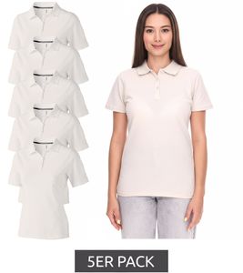 5er Sparpack ELEVATE Helios Damen Polo-Shirt Baumwolle Polo-Hemd Pique-Strick 180 g/m² 3810790 Beige 5er Sparpack ELEVATE Helios Damen Polo-Shirt Baumwolle Polo-Hemd Pique-Strick 180 g/m² 3810790 Beige
