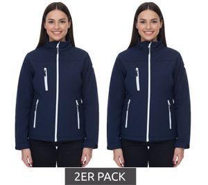 Lot de 2 vestes softshell déperlantes SANTINO pour femme, idéales pour l'extérieur et le quotidien, 1018311, bleu