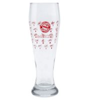 2er Sparpack FC Bayern München Team 2022/23 Bierglas – Offizielle Sammleredition 640ml Weizenbierglas 31324 Transparent/Rot