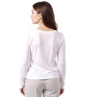 ZEGY Damen Pullover dünner Longsleeve mit V-Ausschnitt Sommer-Shirt 1078 in Schwarz oder Weiß