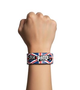 Sex Pistols Punkband Armband mit Logo Schriftzug stylischer Fan-Artikel Arm-Schmuck Blau/Rot/Weiß Sex Pistols Punkband Armband mit Logo Schriftzug stylischer Fan-Artikel Arm-Schmuck Blau/Rot/Weiß