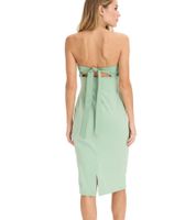 schulterfreies Damen Mini-Kleid schmal geschnittenes Bandeau-Kleid mit Cut Outs 941431 Grün