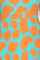 2er Pack Aniston CASUAL Damen Jersey-Kleid mit farbenfrohen Druck Maxi-Kleid Türkis/Orange