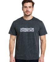 RE:COVERED X Cartoon Network Herren T-Shirt mit Comic Print Baumwoll-Shirt Rundhals-Shirt Grau oder Weiß