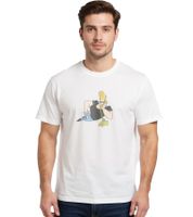 RE:COVERED X Cartoon Network Herren T-Shirt mit Comic Print Baumwoll-Shirt Rundhals-Shirt Grau oder Weiß