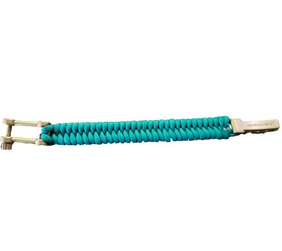 I-BRACE Paracord Bracelet, Survival Rope Braided Bracelet Made of Tear-Resistant Parachute Turquoise
