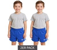 2er Sparpack NIKE Stock Fast 2 Kinder Trainings-Shorts mit Dri-FIT-Technologie Fußball-Shorts für Mädchen und Jungen Sport-Hose NT0305-463 Blau
