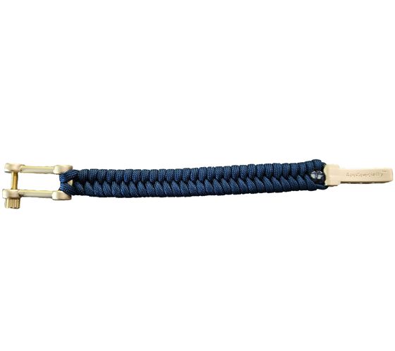 Braccialetto in Paracord I-BRACE, Corda di Sopravvivenza Intrecciata con Corda da Paracadute Antistrappo, Blu