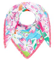 ZWILLINGSHERZ Lovely Flower Dreiecks-Tuch mit buntem Blütenmuster Mode-Tuch 30012-21 Pink/Bunt