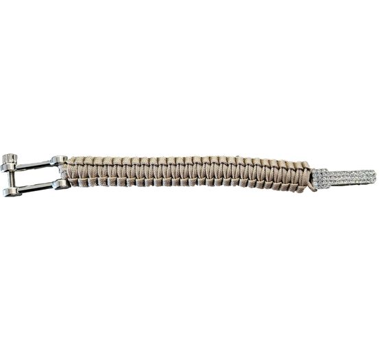 I-BRACE Paracord Bracelet, Survival Rope Braided Bracelet Made of Tear-Resistant Parachute Beige
