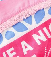 ZWILLINGSHERZ Smile and Shine Dreiecks-Tuch mit Blumenmuster und Fransen Mode-Tuch 3014D-3010-84 Pink/Blau/Weiß