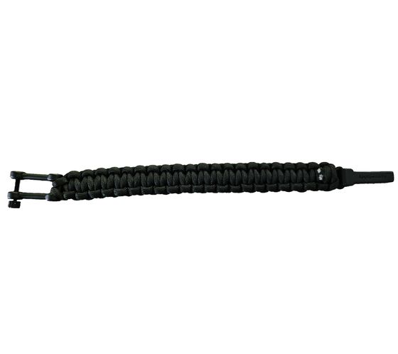 I-BRACE Paracord Armband Survival-Seil zum Armband geflochten aus reißfestem Parachute Schwarz