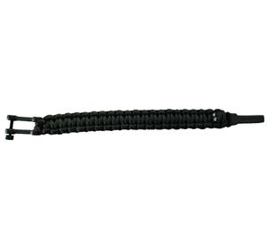 I-BRACE Paracord Armband Survival-Seil zum Armband geflochten aus reißfestem Parachute Schwarz