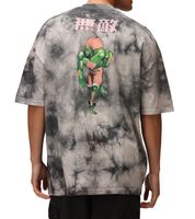 RE:COVERED X CAPCOM Herren T-Shirt mit Street Fighter-Print Baumwoll-Shirt Rundhals-Shirt in Grau mit Blanka oder in Blau mit Vega