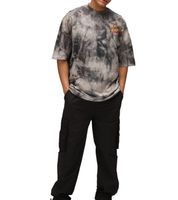 RE:COVERED X CAPCOM Herren T-Shirt mit Street Fighter-Print Baumwoll-Shirt Rundhals-Shirt in Grau mit Blanka oder in Blau mit Vega