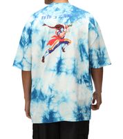 RE:COVERED X CAPCOM Herren T-Shirt mit Street Fighter-Print Baumwoll-Shirt Rundhals-Shirt in Grau mit Blanka oder in Blau mit Vega