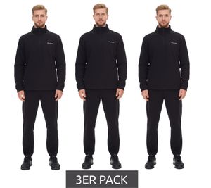 Sweat d'entraînement zippé polaire LOTTO pour homme, MPFX1000NET, noir