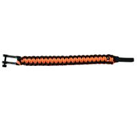 Braccialetto in Paracord I-BRACE, Corda di Sopravvivenza Intrecciata con Corda da Paracadute Antistrappo, Nero/Arancione