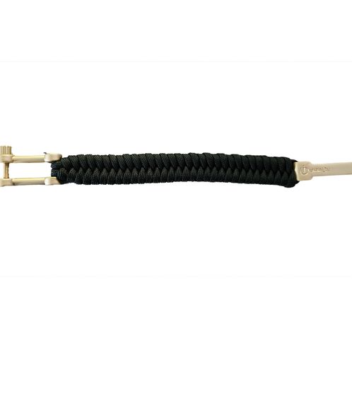 I-BRACE Paracord Bracelet, Survival Rope Braided into a Bracelet Made of Tear-Resistant Parachute Cord 550 Cord IB1046 Black
