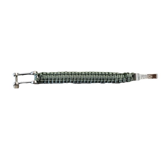 Bracelet I-BRACE en paracorde, corde de survie tressée en corde de parachute indéchirable 550 IB1020 Gris