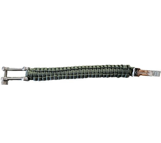 I-BRACE Paracord Bracelet, Survival Rope Braided from Tear-Resistant Parachute Cord, Green