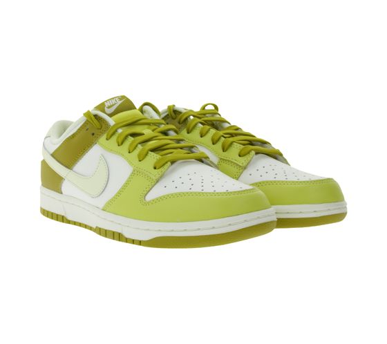 NIKE Dunk Low Retro Herren Sneaker mit Schaumstoff-Mittelsohle Echtleder Schuhe FZ4042 716 Weiß/Braun/Gelb