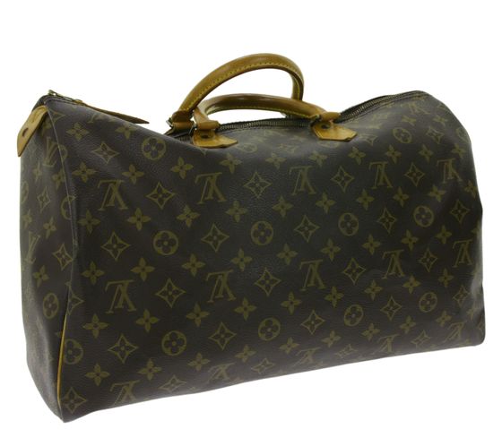 LOUIS VUITTON Vintage Speedy 40 Monogram Second Hand Damen Echtleder Handtasche Braun