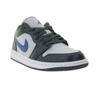 Zapatillas NIKE Air Jordan 1 Low para mujer con sistema de amortiguación Air Encapsulado, piel auténtica, DC0774 040, azul oscuro/gris