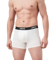 7er Pack LEVI`S Herren Boxershorts Baumwoll-Unterwäsche mit farblichen Akzenten am Bund in Geschenkbox 701225625 003 Schwarz/Weiß/Rot/Grau