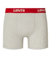 7er Pack LEVI`S Herren Boxershorts Baumwoll-Unterwäsche mit farblichen Akzenten am Bund in Geschenkbox 701225625 004 Navy/Rot/Weiß/Grau