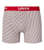 7er Pack LEVI`S Herren Boxershorts Baumwoll-Unterwäsche mit farblichen Akzenten am Bund in Geschenkbox 701225625 004 Navy/Rot/Weiß/Grau